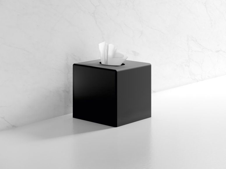 Hotel paper tissue dispenser in the colour black